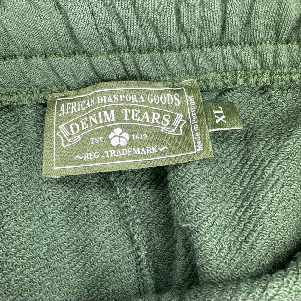 Denim Tears The Cotton Wreath Shorts Green size Men’s XL - Picture 3 of 9